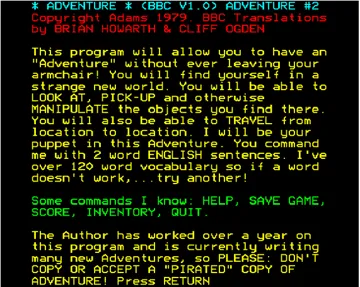 Adventure 02 - Pirate Adventure - BBC v1.0 (1984)(Adams)[a][2BBC] screen shot title